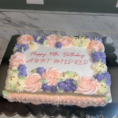  Classic 1/4 Sheet Cake (One Layer)