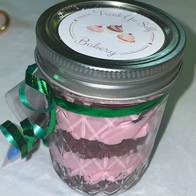 3 Red Velvet Cake Jars