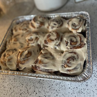 Sourdough Cinnamon Rolls w/ Cream Cheese Icing 