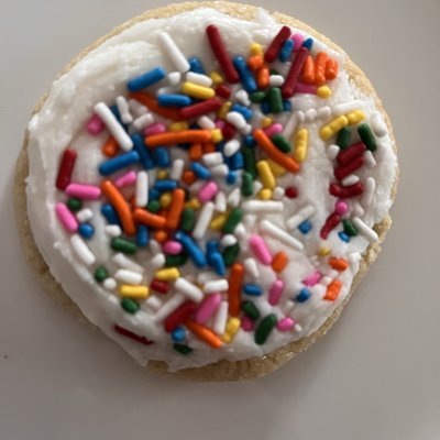 Frosted Sugar Cookie With Sprinkles