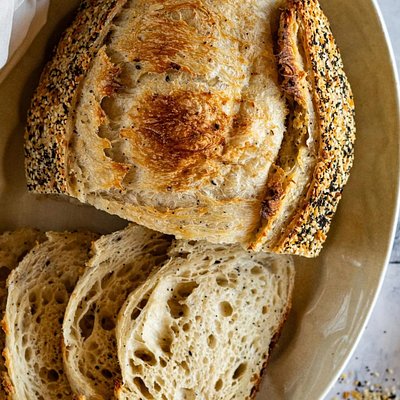 Everything Seasoned Sourdough Loaf