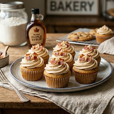 Maple Bacon Cupcakes