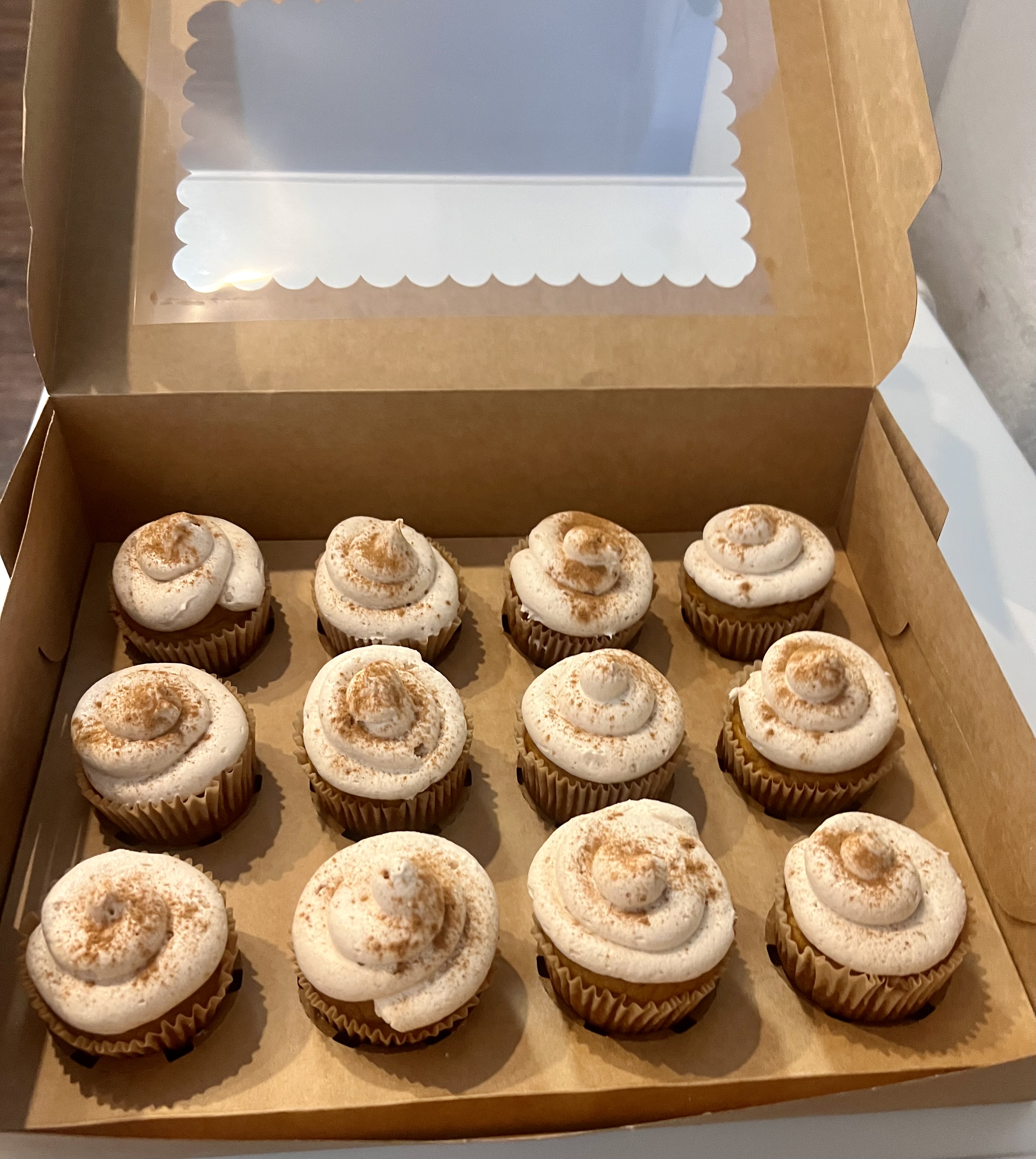 Gourmet Pumpkin Spice Cinnamon Cream cheese Cupcakes (12count)