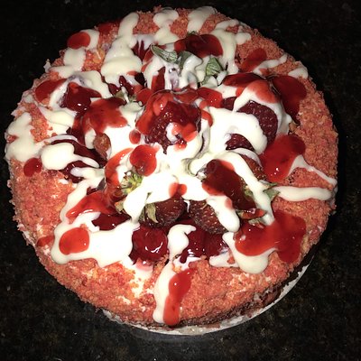 Strawberry Cream Cheese With Strawberry Short Cake Crumble