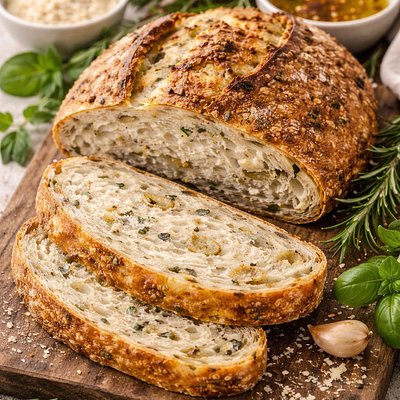 🧀 Italian Herb & Cheese Sourdough