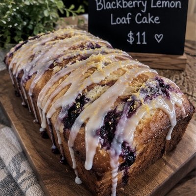 Blackberry Lemon Loaf Cake 