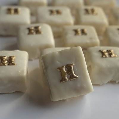 White Chocolate Raspberry Petit Fours