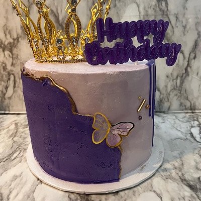 One Tier Customized Cake