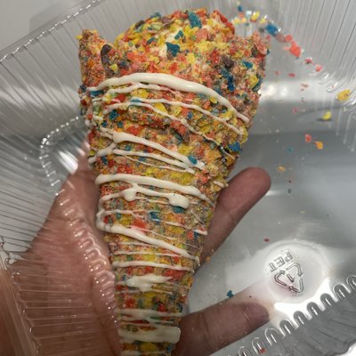 Fruity Pebble Cone
