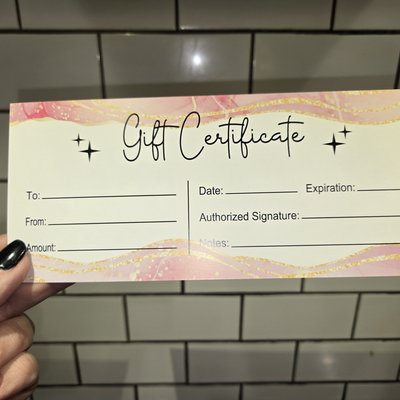 Gift Certificate