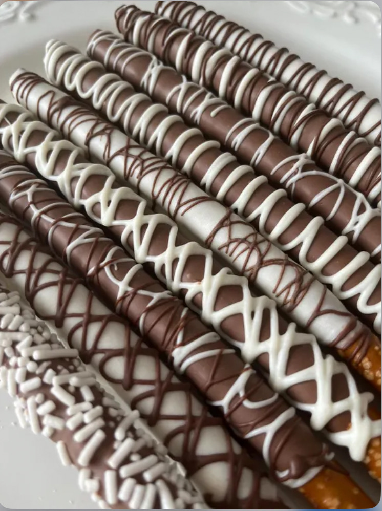 Chocolate Pretzel Rods 1 Dozen