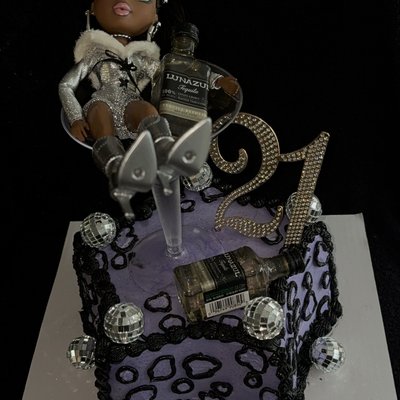 Drunk Bratz Doll Star Cake