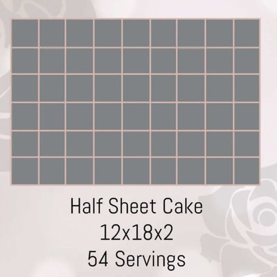 1/2 Sheet Cake