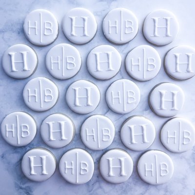 3 Inch Mini All White Monogram Or initials 