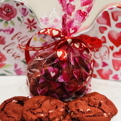 Valentine's Day Bite Size Red Velvet Cookie Treat Bag