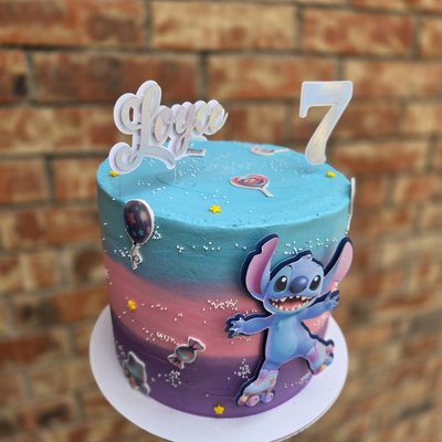 Stitch In Skates Theme Cake 