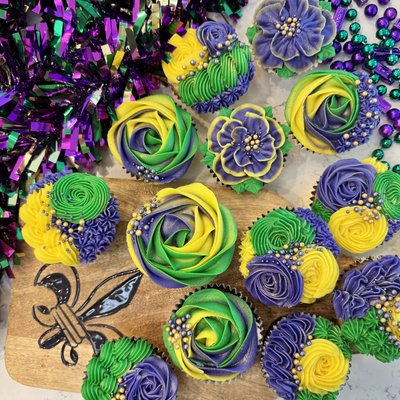 King Cake Mardi Gras Cupcakes