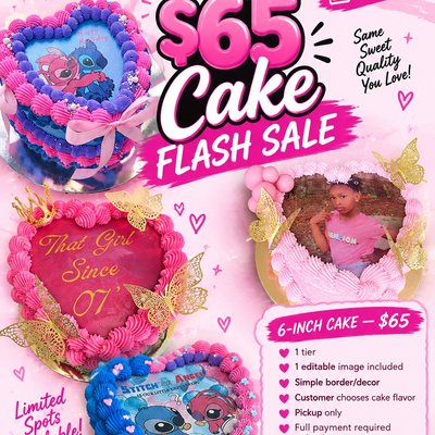 65$ Cake Sale 