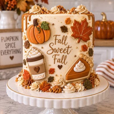 Bringing The Fall Celebration Cake With Cookies