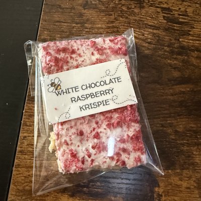 White Chocolate Raspberry Krispie