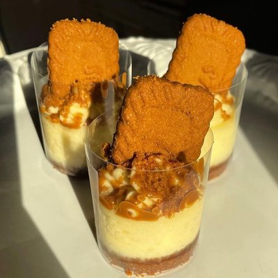 Mini Biscoff Cheesecakes                Available in 9inch$45.00.