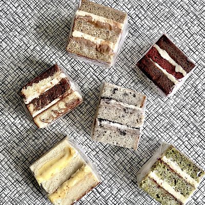 Cake Slice Boxes 6 Slice Variety 