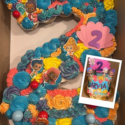 Number Cupcake Cake