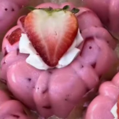 Gelatina Fresas Con Crema   Strawberry & Cream Jello