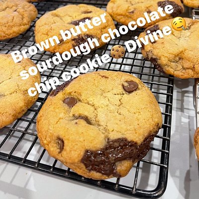 6 Brown butter Sourdough Chocolate Chip 🍪Cookies