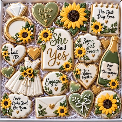 She Said, Yes engagement Sugar cookie, your design