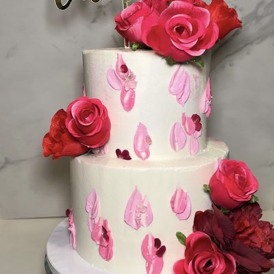 2 Tier - 6inch Top & 8inch Bottom (50+ Serving)