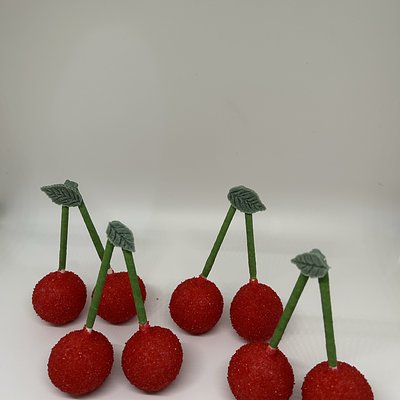 Cherry cake pops