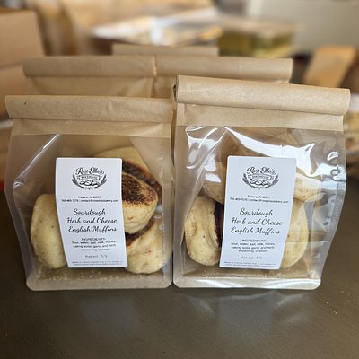 Herb & Cheese Sourdough English Muffins (4)