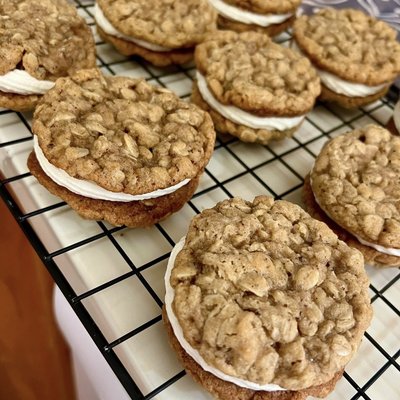 Bakery Style Oatmeal Cream Pie Cookie