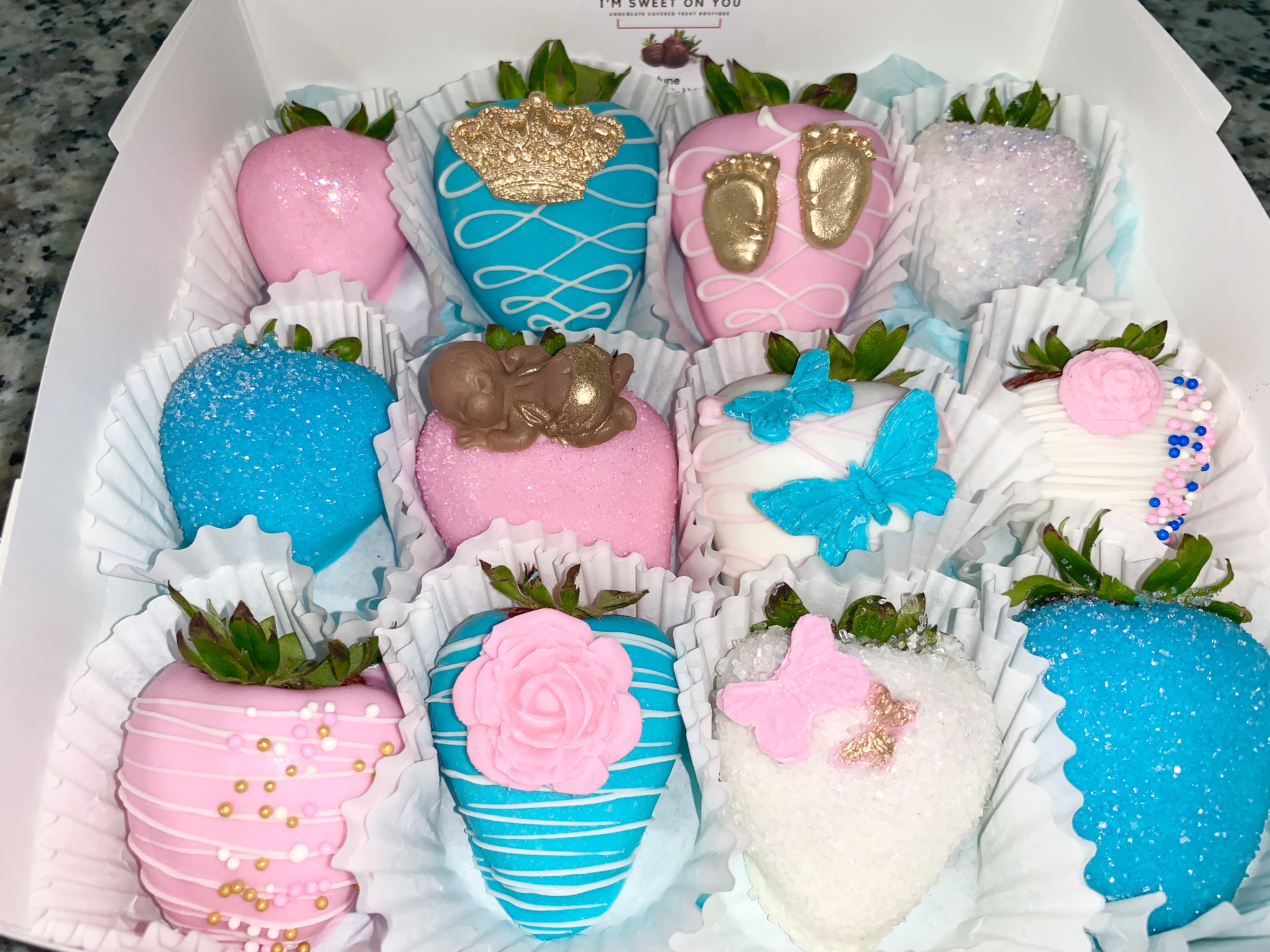 Themed Chocolate Covered Strawberries By The Dozen.