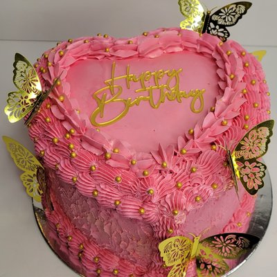 8 Inch 3 Layer Heart Cake (Base Price)
