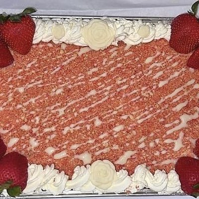 Strawberry Crunch Churro Cheesecake tray