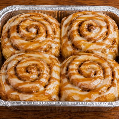 Pumpkin Spice Sourdough Rolls With Cream Cheese Caramel Swirl Icing 