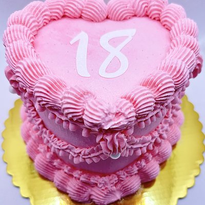 4” Heart Cake Serves 2-4 People 