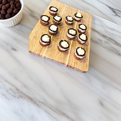Boston Cream Pie Bites