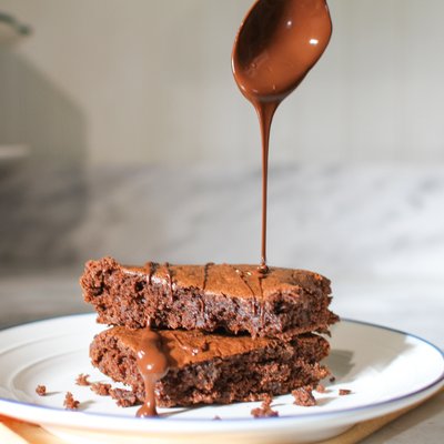 8x8 Pan Of Gluten-free No Refined Sugar Triple Chocolate Brownies