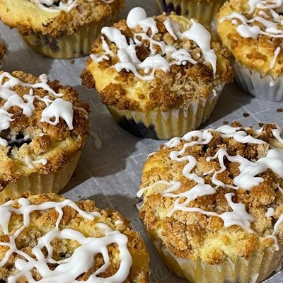 Blueberry Muffins With Pecan Crumb Streusel(Gluten Free)
