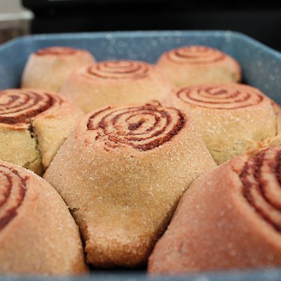 Tray Of Cinnamon Rolls 
