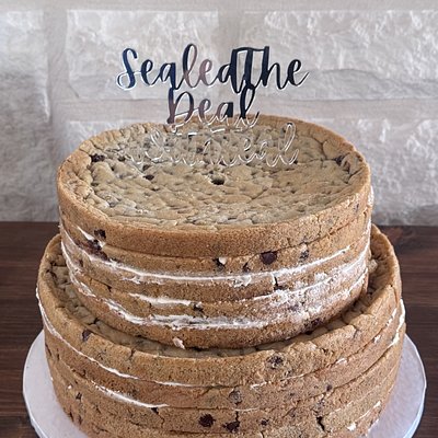 Custom 2-Tiered Chocolate Chip Cookie Cake
