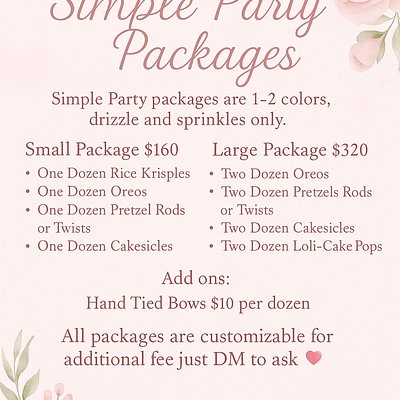 SIMPLE PARTY PACKAGE- LARGE