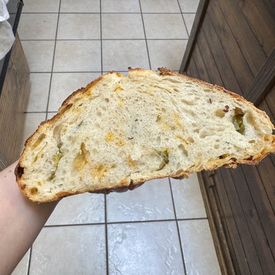 Jalapeño Cheddar Sourdough Bread 
