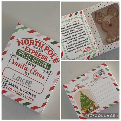 Santa Letter Cookie Card