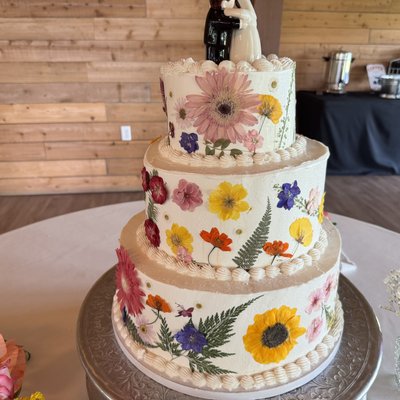 Three Tier Wedding Cake Feeding 55
