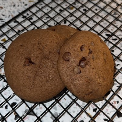 Sourdough Double Chocolate Chip Cookies