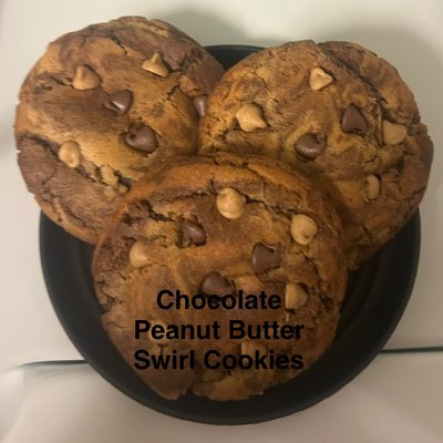 Chocolate and Peanut Butter Swirl Cookies
